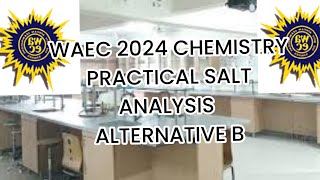 2024 WAEC Chemistry Practical Alternative B Salt Analysis [upl. by Ella6]