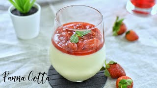 Resepi Panna Cotta Mudah  Strawberi [upl. by Callean637]