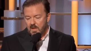 Golden Globes 2020  Ricky Gervais Harvey Weinstein joke HD [upl. by Onateag]