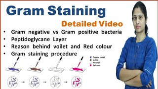 Gram Staining  Principle and procedure  Microbiology [upl. by Ailbert]