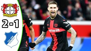 Bayer Leverkusen vs Hoffenheim 21 Bundesliga 2024 Breaking News [upl. by Neruat315]