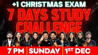 Plus One Christmas Exam 7 days Challenge  Full Marks Study Plan  Exam Winner [upl. by Gottuard]