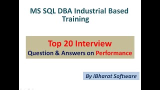 TOP 20 MS SQL Server Performance Tuning Interview Questions and Answers Part 02 ibharatsoftware [upl. by Marena]