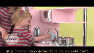 KidKraft Pink Vintage Kitchen 53179 Review How to Play Kitchen for Kids Play Kitchen Set [upl. by Streeto]