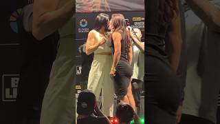 👀 IRENE ALDANA VS NORMA DUMONT INTENSE FACE OFF NOCHE UFC [upl. by Lsil501]