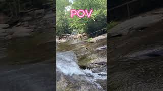 Terrifyingly Amazing 60 Natural Waterslide pisgahnationalforest [upl. by Eneja]