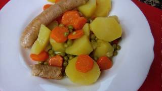 Saucisses aux petits pois carottes [upl. by Derry800]