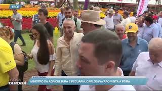 Ministro da agricultura e pecuária Carlos Fávaro visita o Show Rural [upl. by Somar]