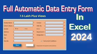 Full Automatic Data Entry From In Excel [upl. by Mendoza]