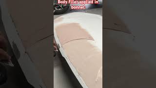 Body filler applied in bonnet automobile manojdey shortfeed song music viratkohli  youtube [upl. by Cartan]