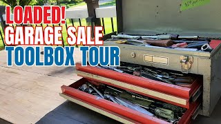 Garage Sale Find Vintage Craftsman Mechanics Toolbox Tour Tool Haul  Estate Sale Tool Box Reveal [upl. by Ad143]