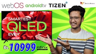 Best Budget OLED Smart TV  Web OS vs Android OS vs Tizen OS  Infinix W1 OLED Smart TV Rs10999 [upl. by Olrak627]