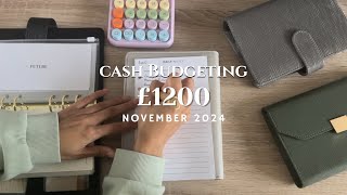 Cash Envelope Budgeting £1200  UK Pay Day Budget  Organise My Money  No Spend Month [upl. by Yoshio]