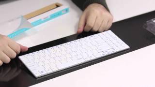 Unboxing RAPOO Wireless UltraSlim Keyboard E9070 White [upl. by Ayamahs]