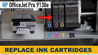 HP OfficeJet Pro 9130e Ink Cartridge Replacement [upl. by Niran]