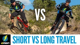 Short Travel Vs Long Travel E Mountain Bike  Which Should You Choose [upl. by Eelrahc]