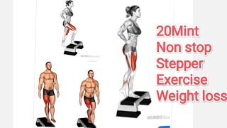 20 mint non stop stepper workout for weight loss  how to lose lower part  stepperworkout [upl. by Meta]