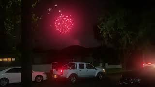 Neighbourhood fireworks in Punchbowl Sydney Australia 07072024 [upl. by Ecirpac]