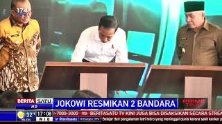 Presiden Jokowi Resmikan 2 Bandara di Kalimantan Timur [upl. by Alleusnoc]