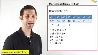 Umrechnung Dezimal und Binär umrechnen  Mathematik [upl. by Saoj]