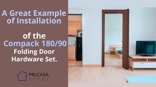 New Milcasa Store Compack 18090 Folding Door Hardware Set  video from OUR clients [upl. by Olifoet]