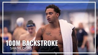 Shaine Casas Gets Second Win of the Meet in 100M Backstroke  TYR Pro Swim Series Knoxville [upl. by Garvy]