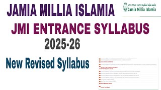 Jamia Millia Islamia Entrance Syllabus 202526  jamia admission form 2025 class6911UGPG [upl. by Sartin]