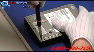 DataRetrievalcom  How to open HITACHI DESKSTAR Hard Drive [upl. by Dorr]