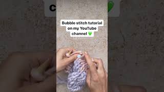 Full bubble stitch tutorial on my channel So much fun to knit 💜 knittingpattern bubblestitch [upl. by Esyned207]