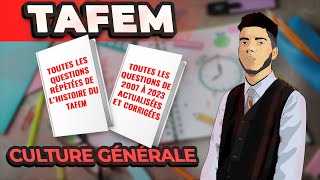 TAFEM 2024 📚 La Seule Vidéo qui te faut pour PERFECTIONNER la Culture Générale 🔥 [upl. by Cinnamon]