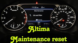 NISSAN ALTIMAMAXIMA MAINTENANCE OIL FILTER RESET MODEL 2019202122 [upl. by Acisse598]