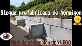 Colocando BLOQUES prefabricados de HORMIGON tipo LEGO [upl. by Kcirdot]