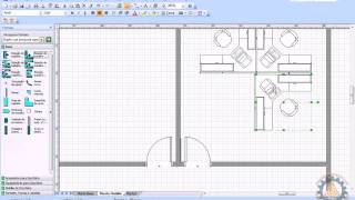 MS VISIO Aula 22  Como criar uma PLANTA BAIXA de Layout de Escritório wwwprofessorramoscom [upl. by Okorih]