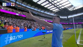 PHIL FODEN GOAL  MANCHESTER CITY VS WEST HAM [upl. by Reahard]