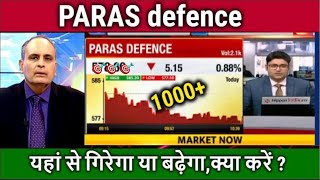 PARAS DEFENCE AND SPACE TECHNOLOGIES SHARE LTD LATEST NEWS PARAS DEFENCE COMPLETE ANALYSIS  TARGET [upl. by Eehc]