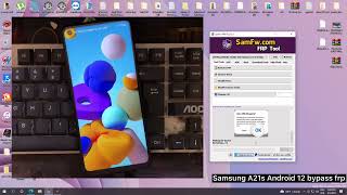 Samsung Galaxy A21s Bypass FRP Android 12 One Click Free Tools SMA217FDS [upl. by Lrac761]