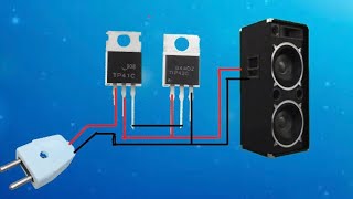 DIY ultrabass power full amplifier with 2 transistor  how to make amplifier [upl. by Lamaaj]