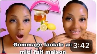 GOMMAGE FACIALE FAIT MAISON À BASE DE MIELastucesbeauté pour avoir un visage toujours Éclatant😍 [upl. by Balliett]