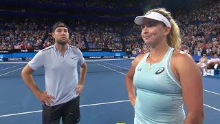 Jack Sock and CoCo Vandeweghe oncourt interview RR  Mastercard Hopman Cup 2018 [upl. by Orion]