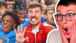 50 YouTubeurs se battent pour 1000000 €  React MrBeast feat Amixem Amine amp Mastu [upl. by Ashleigh226]