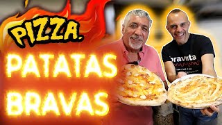 PIZZA de PATATAS BRAVAS con bravasbarcelona  Pino Prestanizzi [upl. by Kavanaugh576]