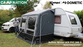 Aufbau eines Kampa Dometic Winter AIR PVC 260 präsentiert von wwwcampnationde [upl. by Moise743]