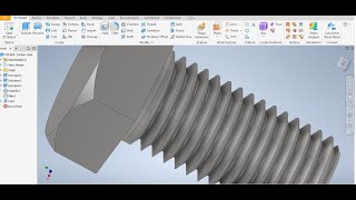 How to create real threads on Bolt in Autodesk Inventor [upl. by Verene262]