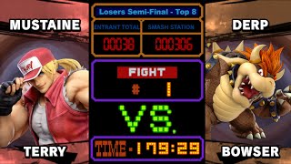 Smash Station 306  AoR  Mustaine vs BE  Derp  Losers SemiFinal  Top 8 [upl. by Ybok653]