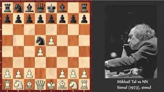 Mikhail Tal vs NM simultania 1973 [upl. by Marmaduke]