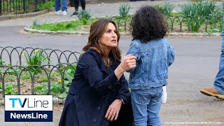 Law amp Order SVU  Mariska Hargitay Stops Shoot to Help Lost Girl [upl. by Ninahs]