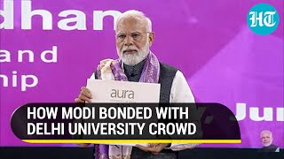 quotWoh OTT Series Reel Dekhi…quot PM Modi’s Banter With Students at Delhi University Centenary Event [upl. by Corliss]