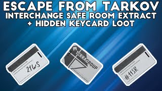 Interchange Safe Room Extract  Hidden Keycard Loot  Escape From Tarkov [upl. by Aaberg]