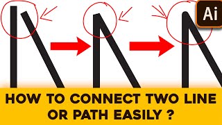 Join Two Points or Paths in Adobe Illustrator  Illustrator Tutorial [upl. by Ennaid397]