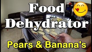 Dried Pears and Bananas in a Cabelas Food Dehydrator  Cooking with Rob  recipe [upl. by Ynolem]